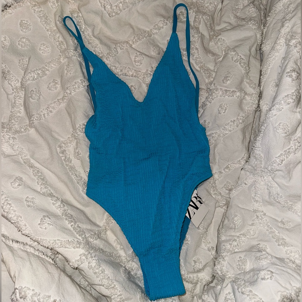 Gorgeous ZARA one piece swim, NEW with Tags,  AQUA color